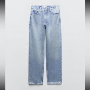 ZARA High Rise Jewel Boyfriend Jeans 💎